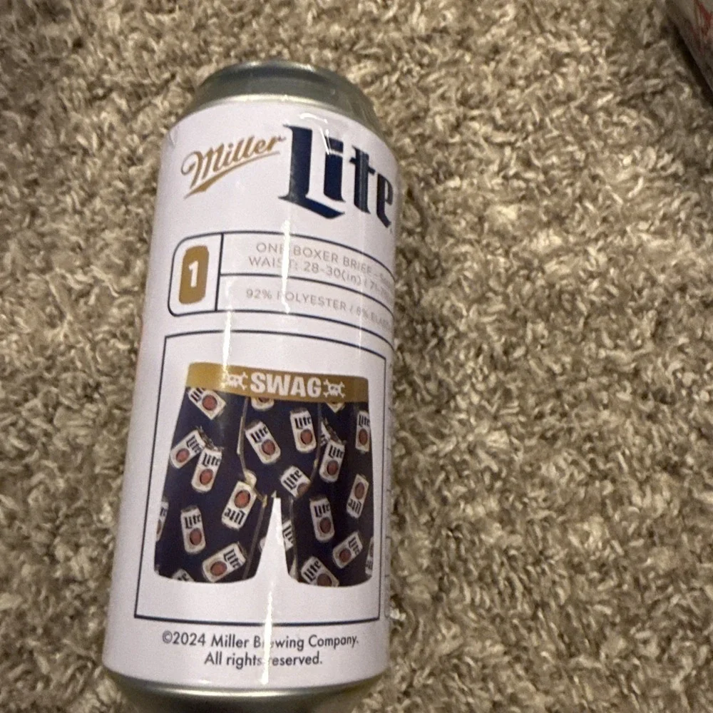 Miller Lite Beer Can Novelty Boxer Briefs Size Small 28-30‎